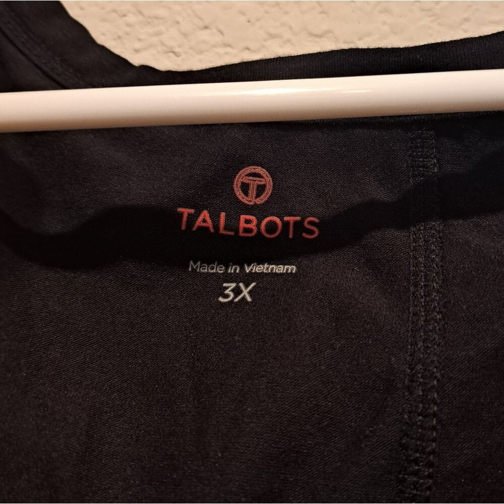 Talbots women's black and white striped plus size t shirt blouse cap sleeves 3X - Picture 3 of 8